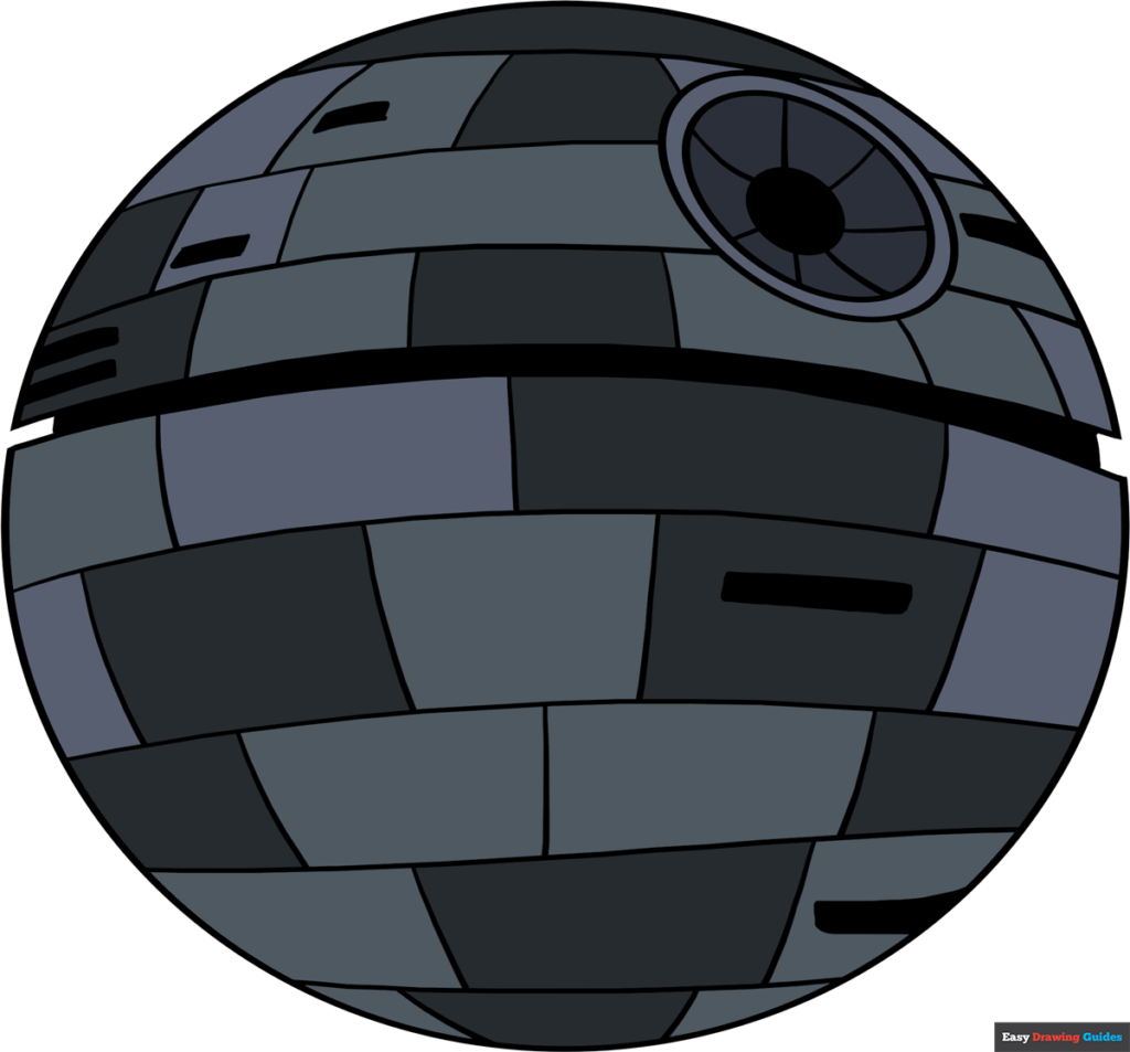 How to draw the death star from star wars