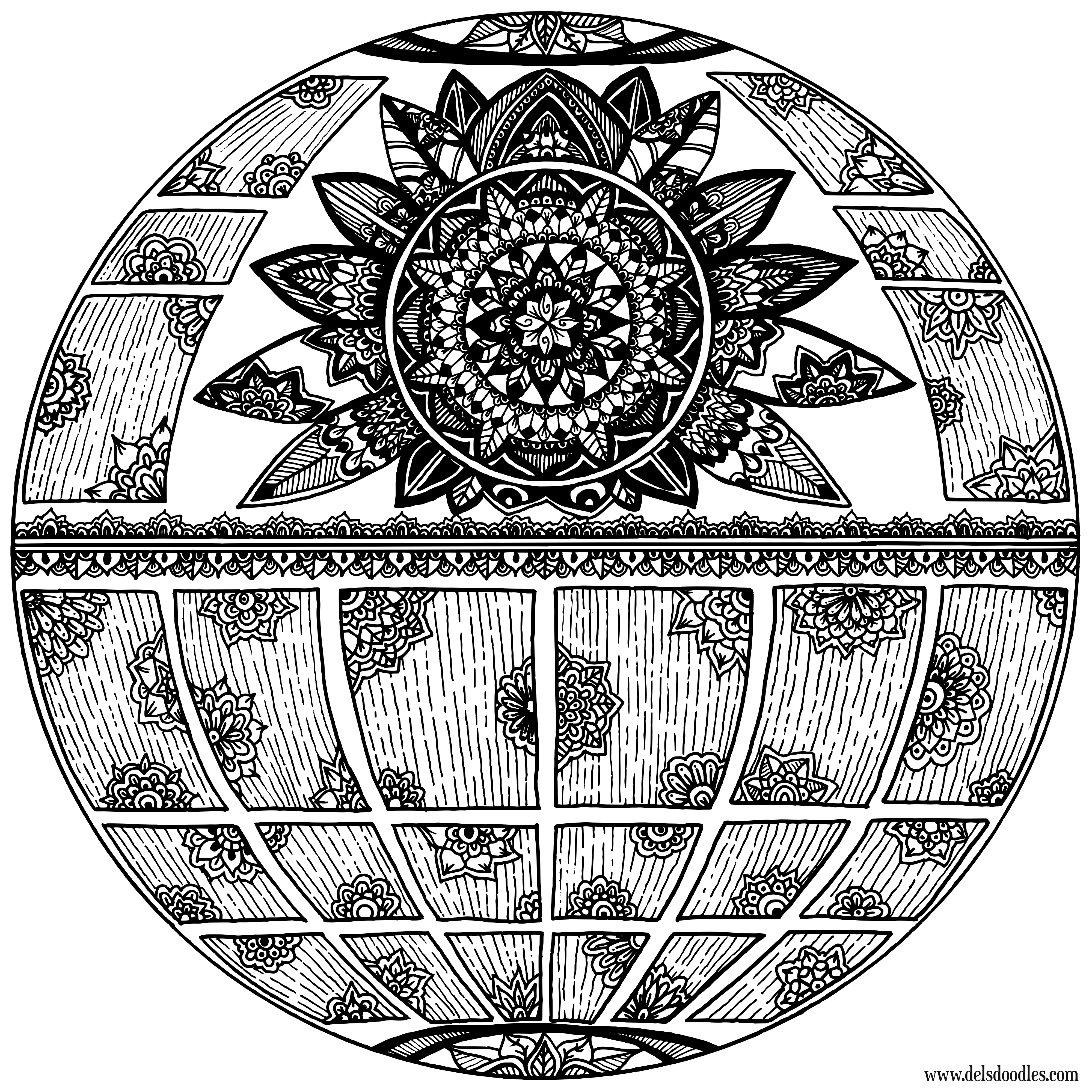 Deathstar coloring page by welshpixie on