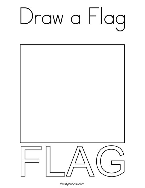 Draw a flag coloring page