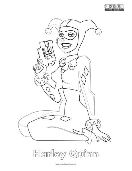 Harley quinn coloring page