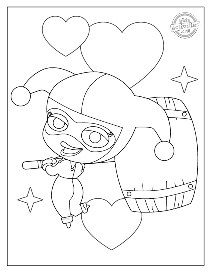 Printable harley quinn coloring pages kids activities blog