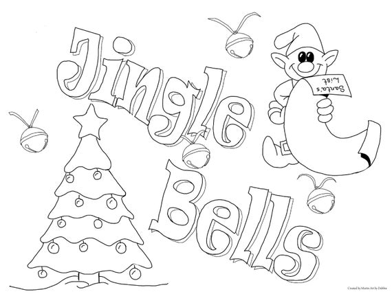 Jingle bells coloring page