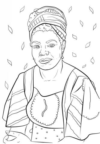 Maya angelou coloring page free printable coloring pages