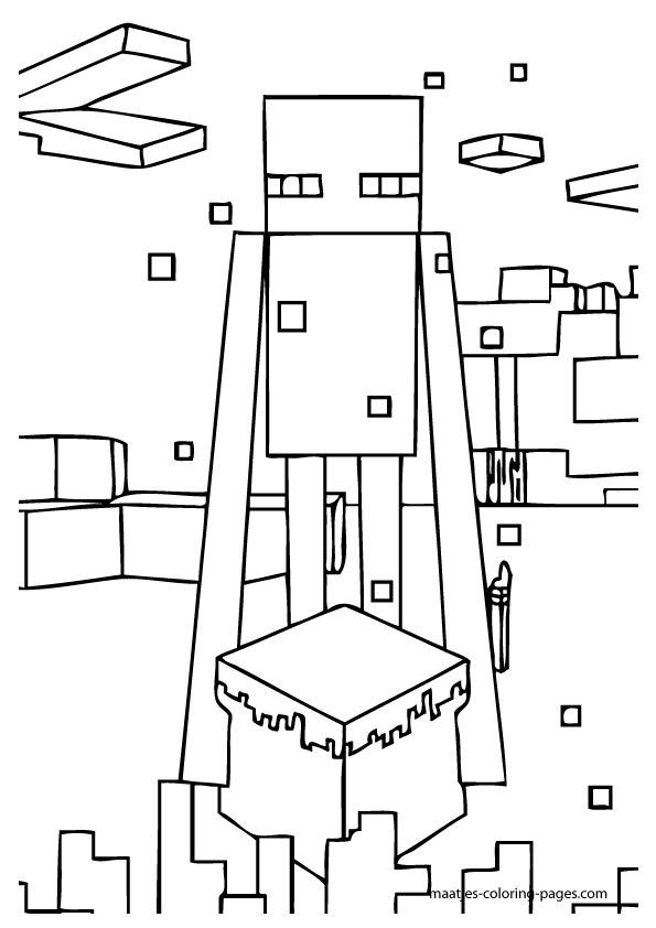 Minecraft enderman coloring page