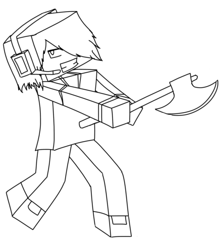 Minecraft deadlox coloring page free printable coloring pages