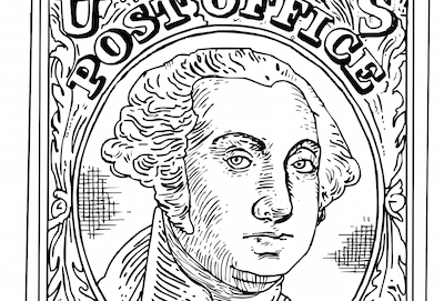 Nathan hale united states postage stamp coloring page