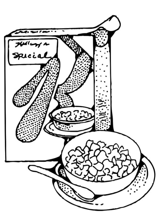 Coloring page breakfast cereal