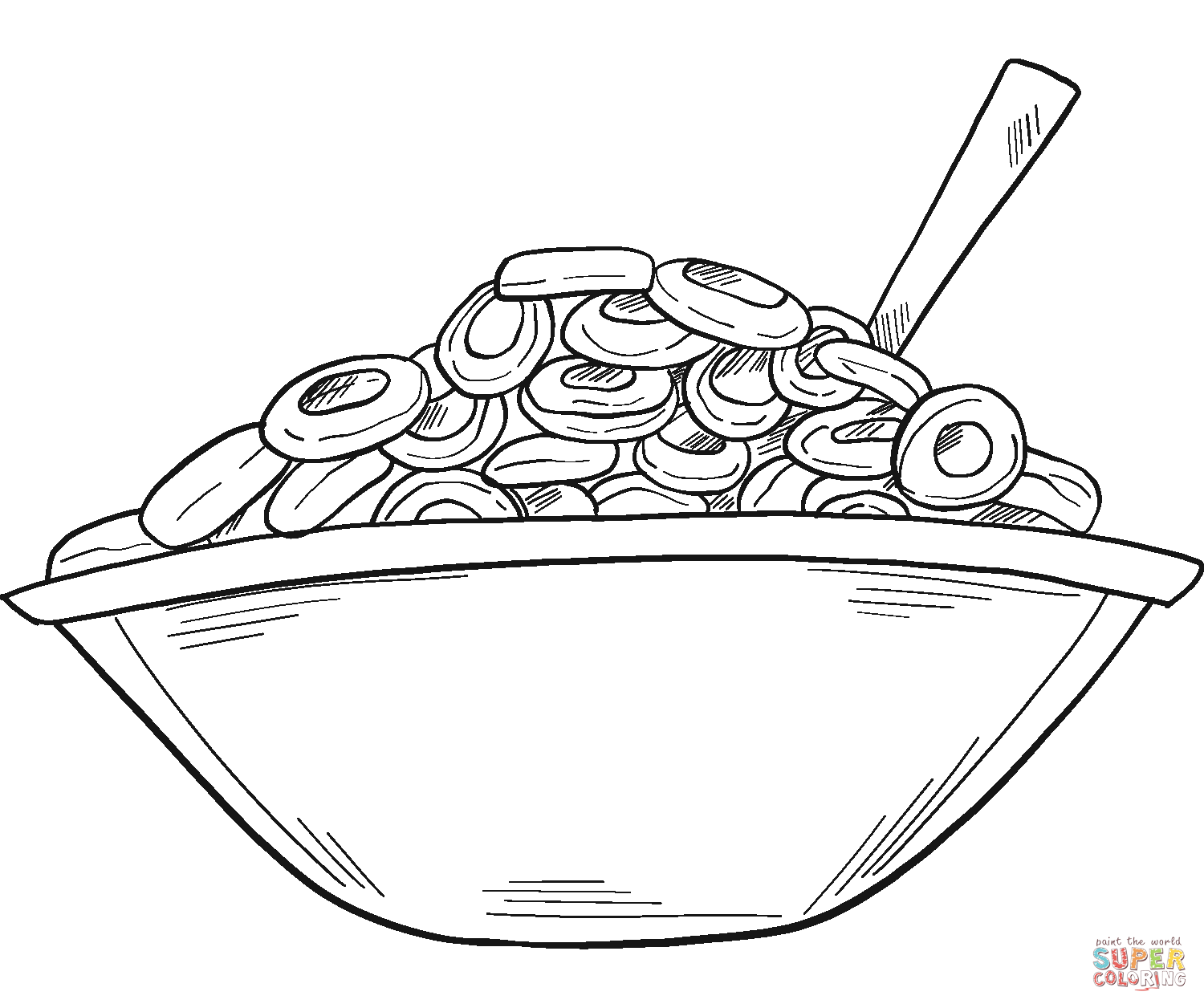 Cereal bowl coloring page free printable coloring pages