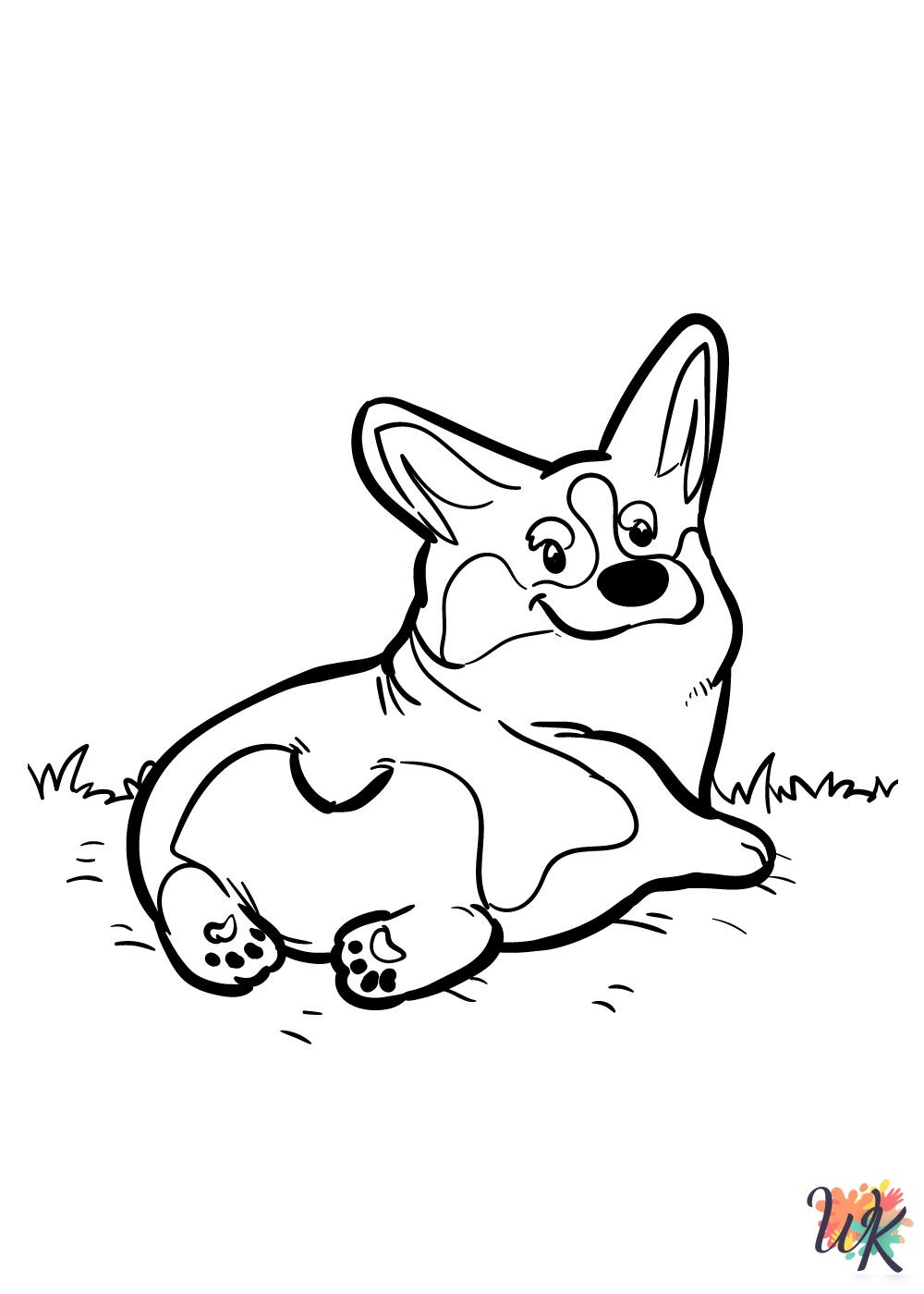 Corgi coloring pages by coloringpageswk on