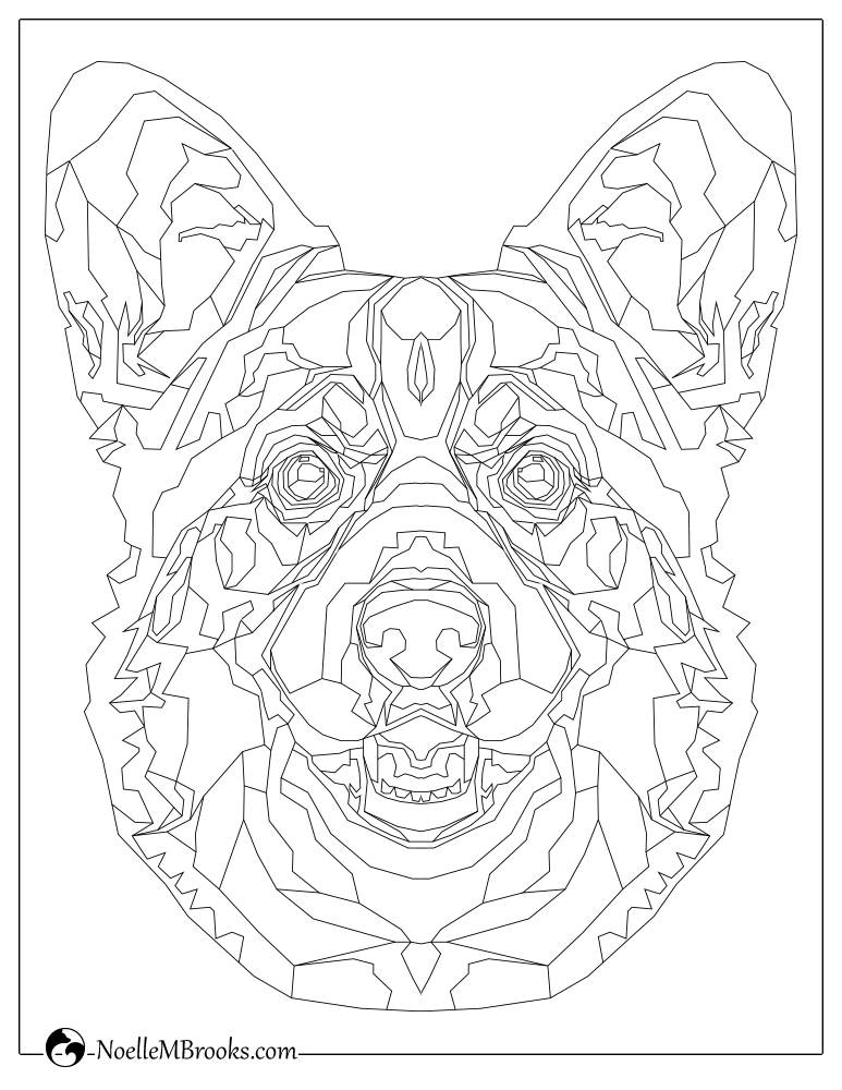 Coloring page pembroke welsh corgi dog â noelle m brooks