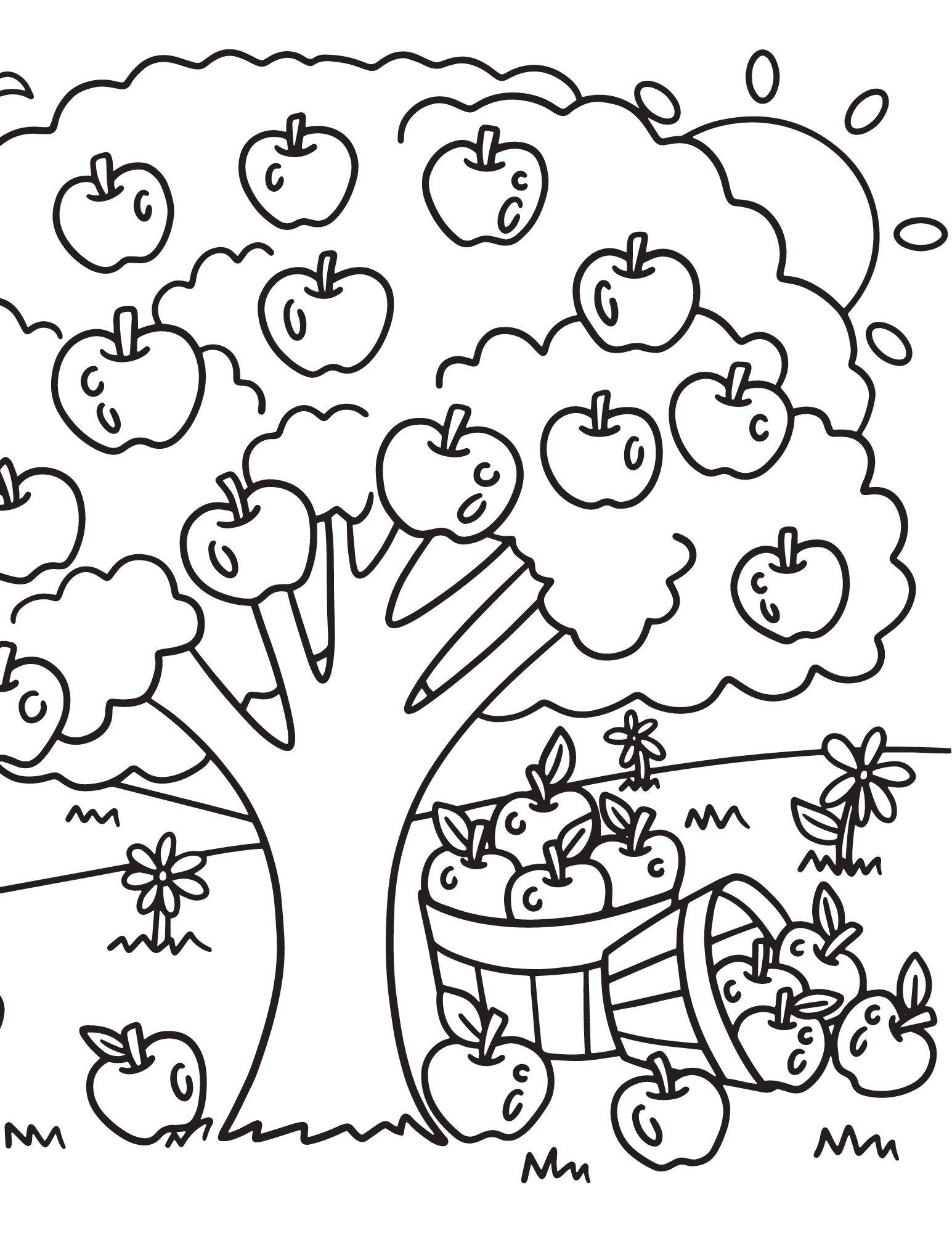 Printable cute fall coloring pages