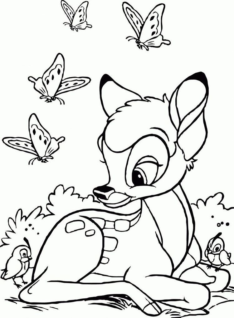 Bambi coloring pages for kids pdf