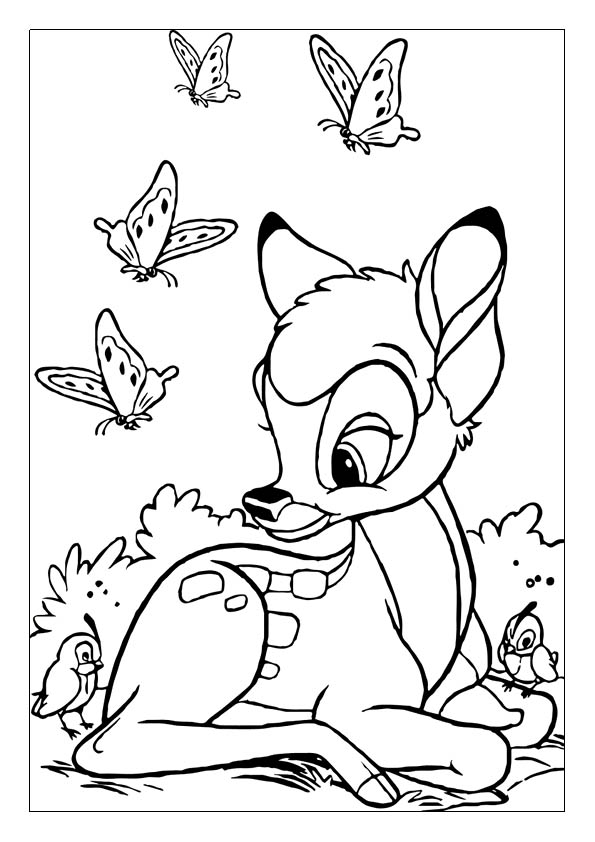 Bambi coloring pages free printable coloring sheets for kids