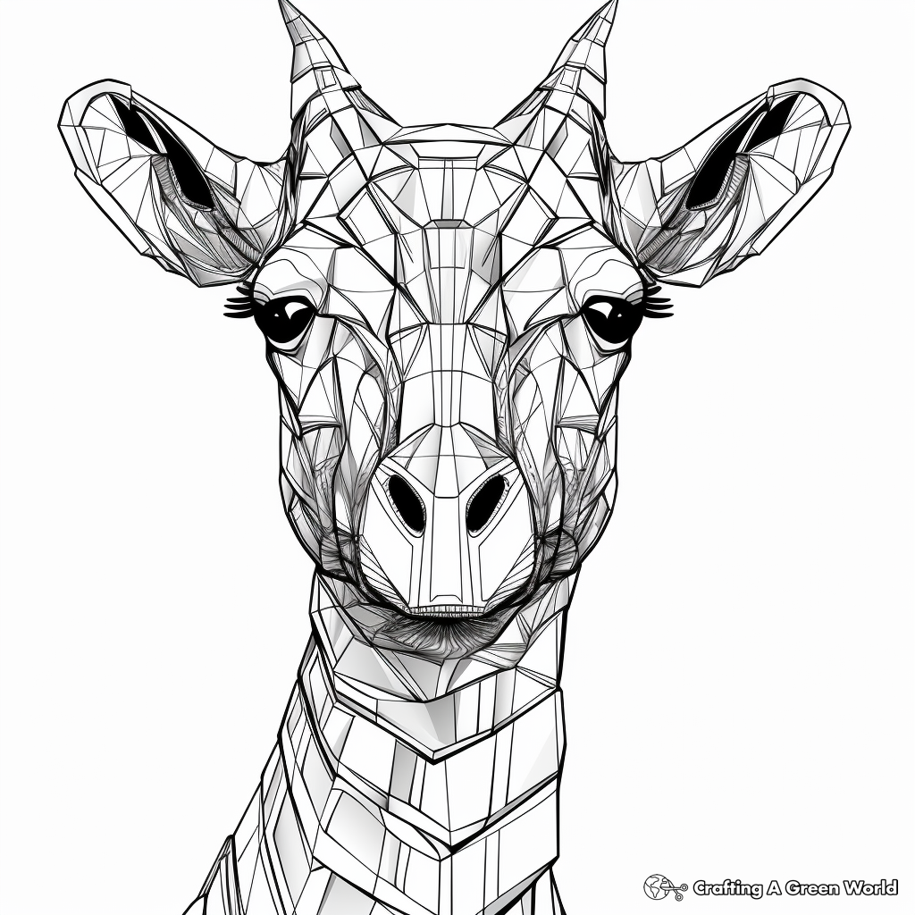 Giraffe head coloring pages