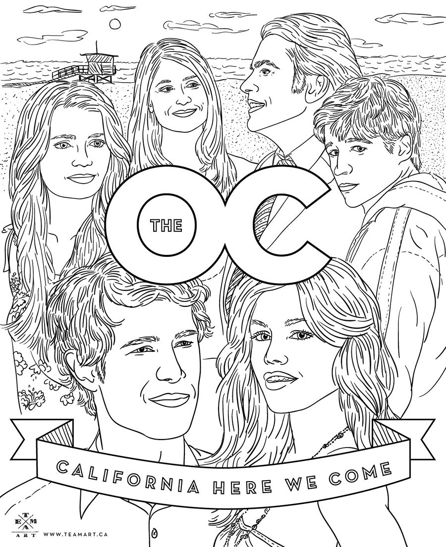 The oc coloring page celebrate the year anniversary entertainment