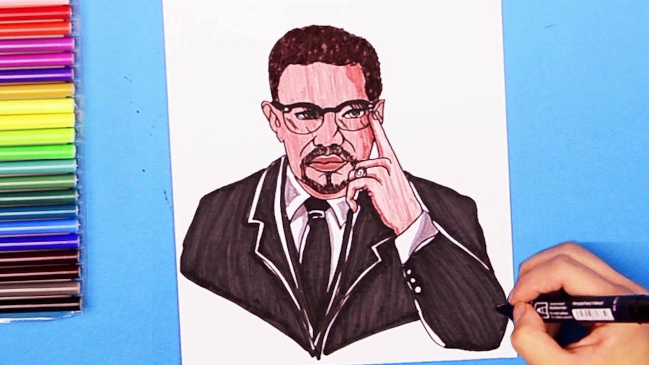 How to draw malcolmx