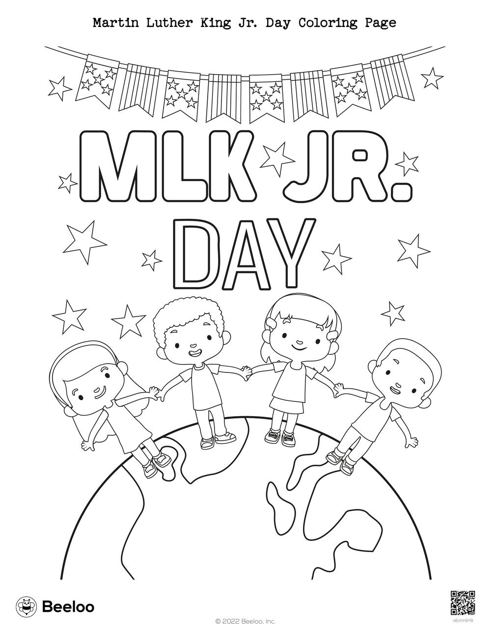 Martin luther king jr day coloring page â printable crafts and activities for kids