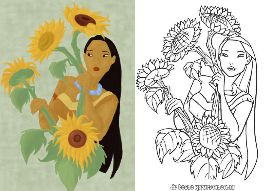 Pocahontas coloring page by citron