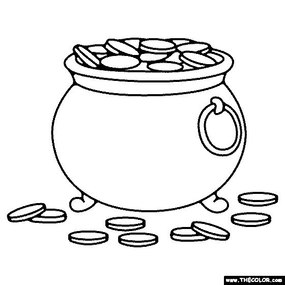 Pot of gold coloring page