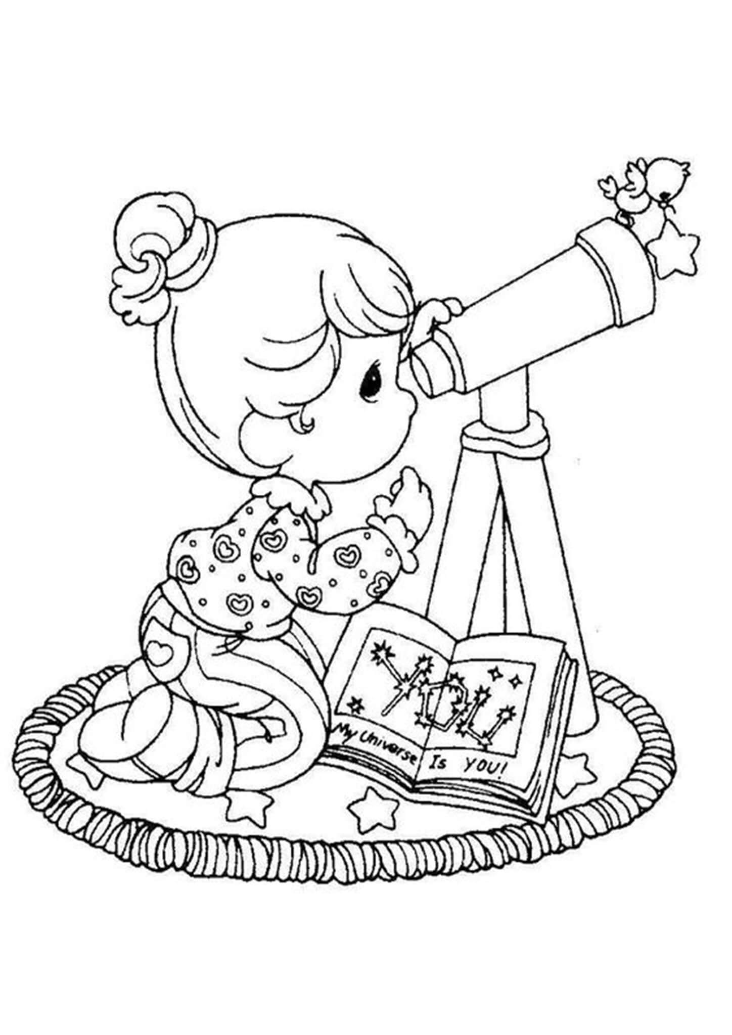 Free easy to print precious moments coloring pages