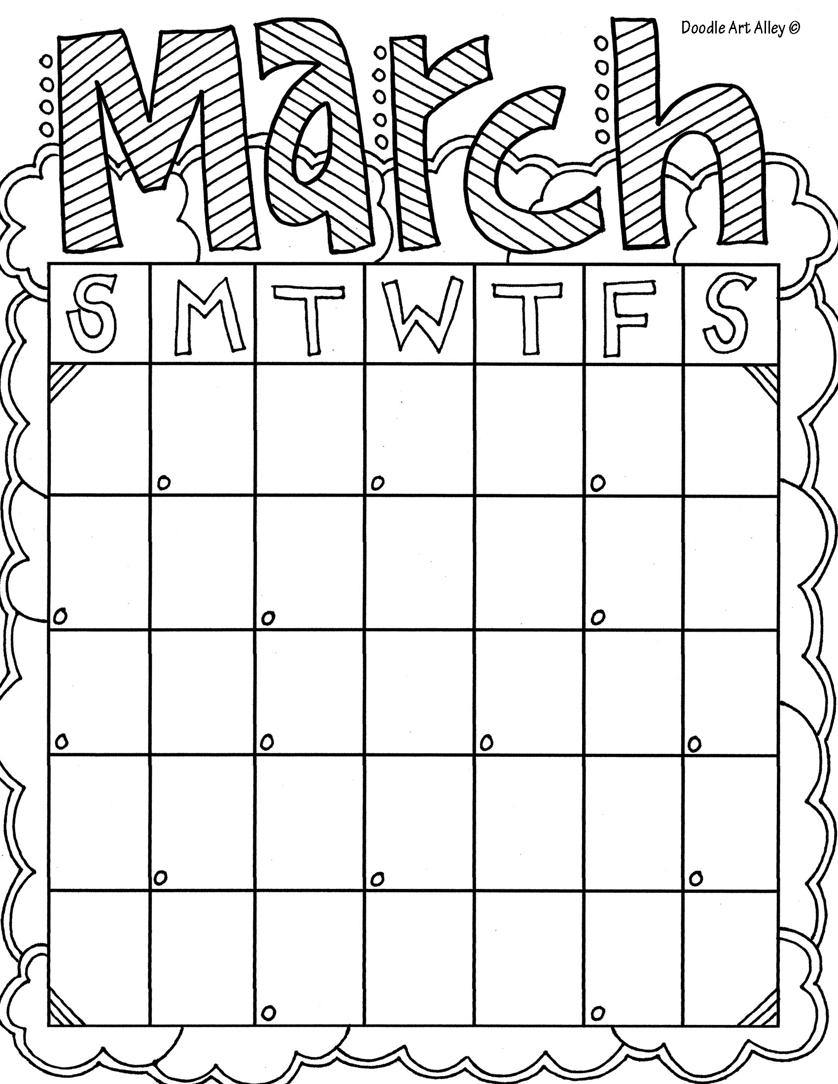 March coloring pages