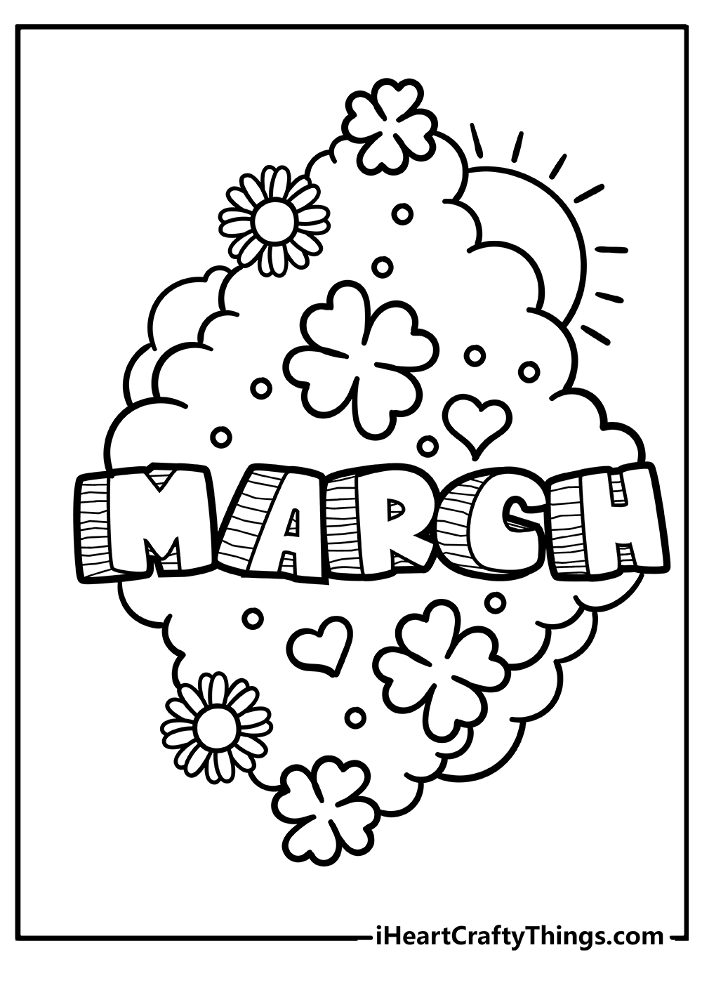 March coloring pages free printables