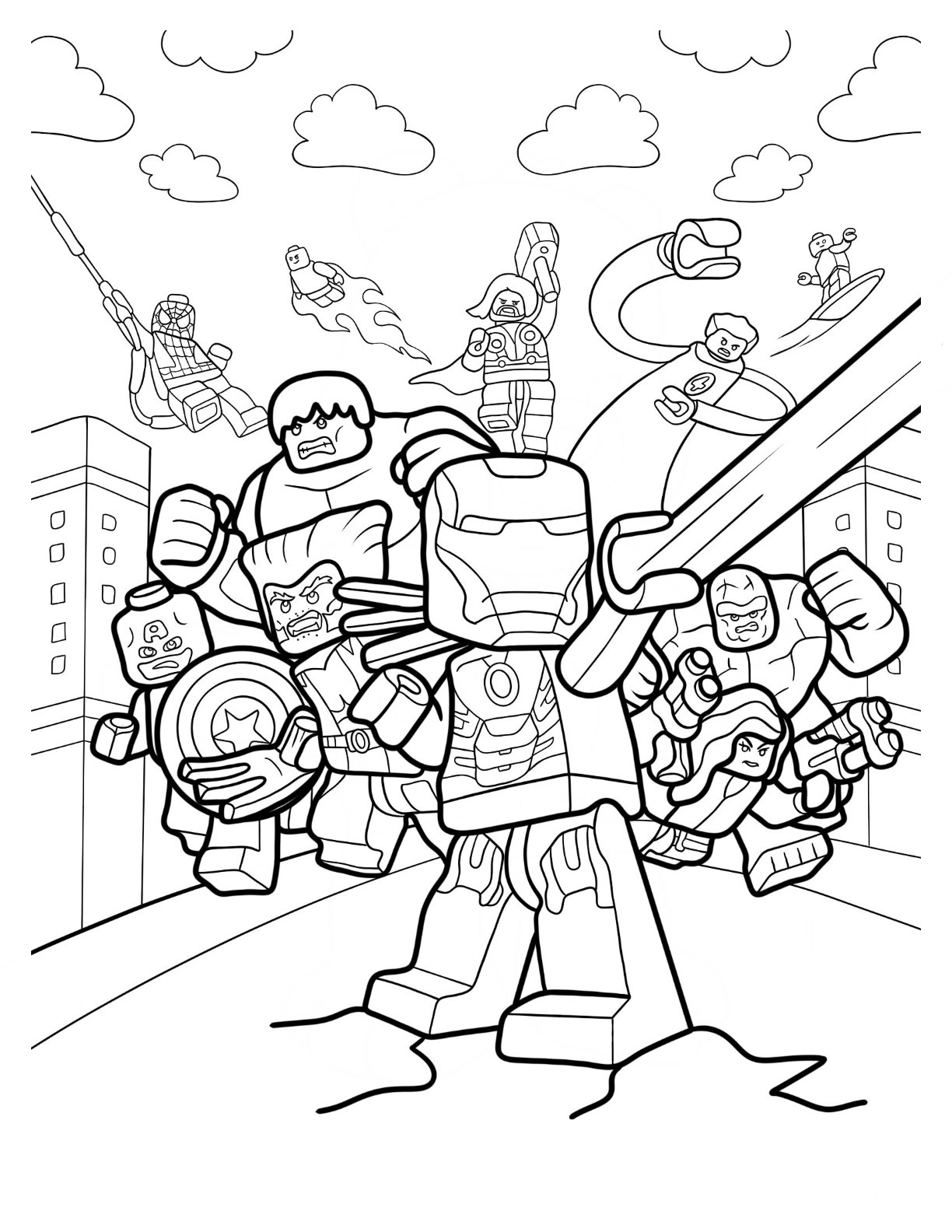 Lego avengers coloring pages by coloringpageswk on