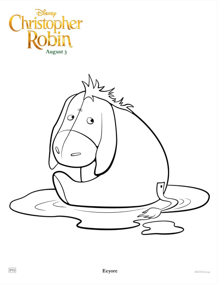 Eeyore coloring page