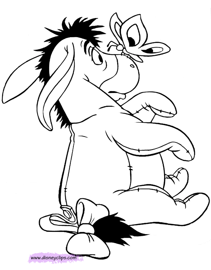 Eeyore cartoon coloring pages disney coloring sheets coloring pages