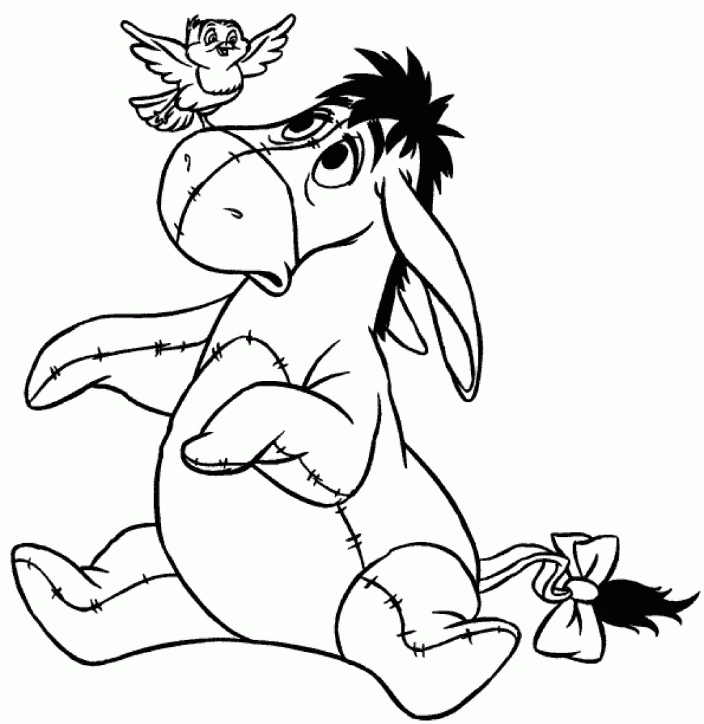 Free printable eeyore coloring pages for kids