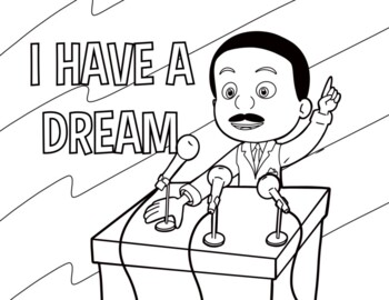 Black history month martin luther king jr coloring page by wonder media