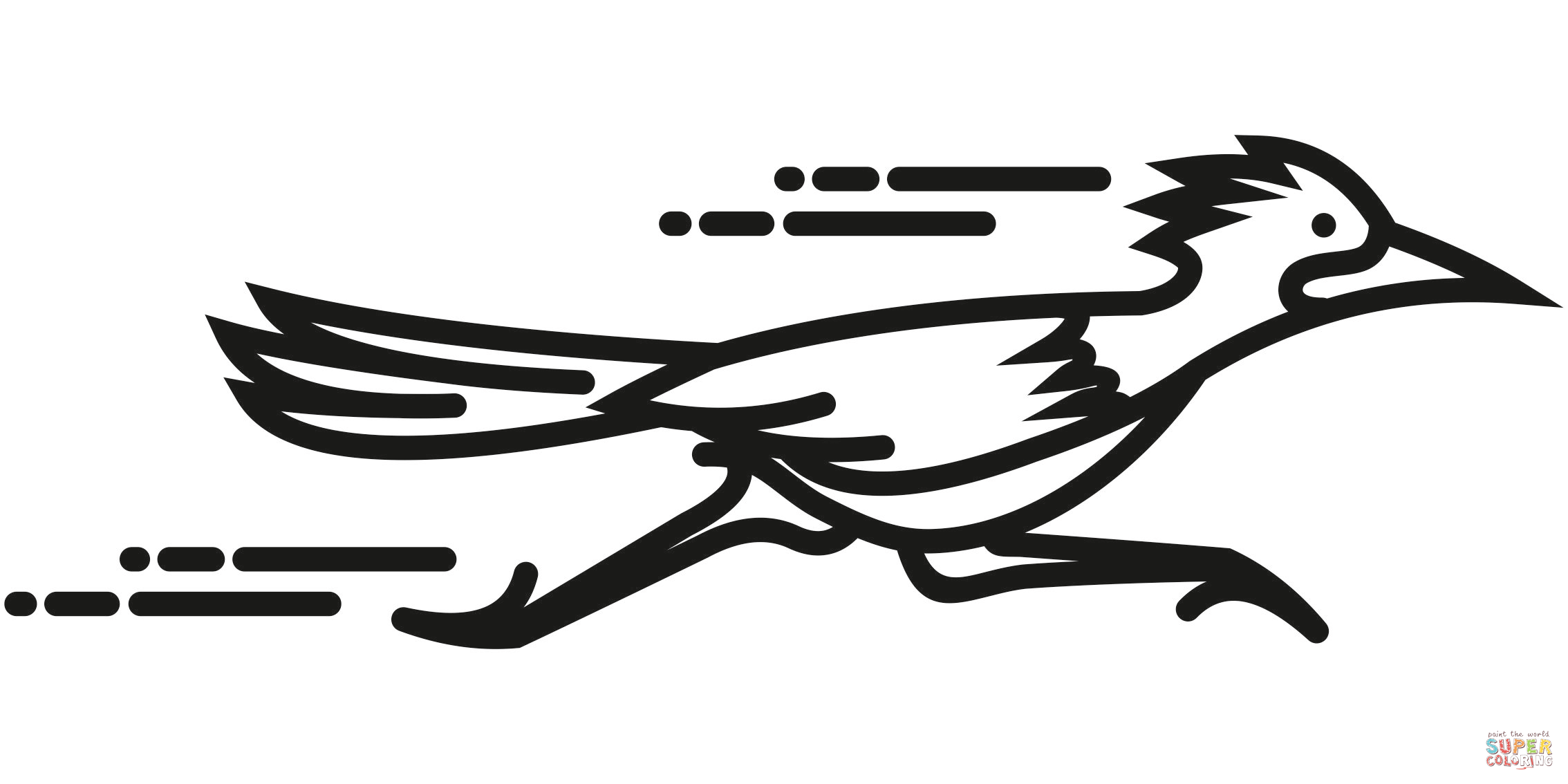 Roadrunner coloring page free printable coloring pages