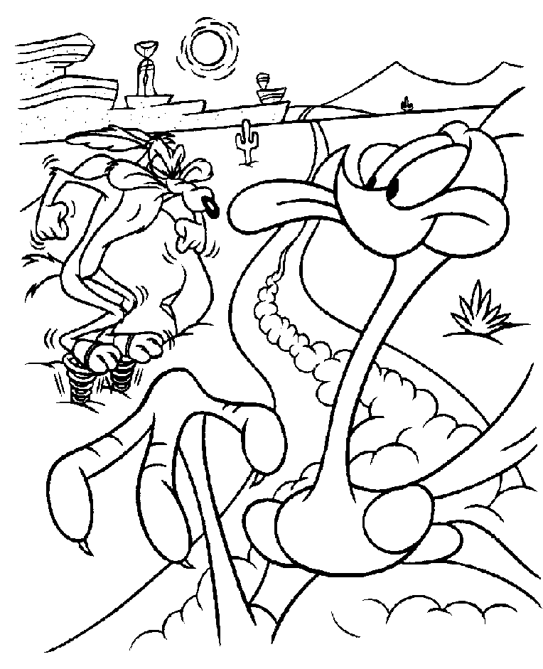 Road runner coloring pages