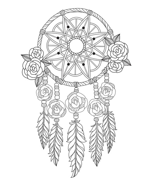 Dreamcatcher coloring page royalty