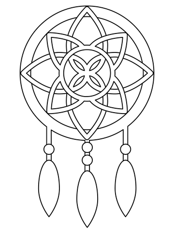 Dream catcher coloring pages free coloring pages