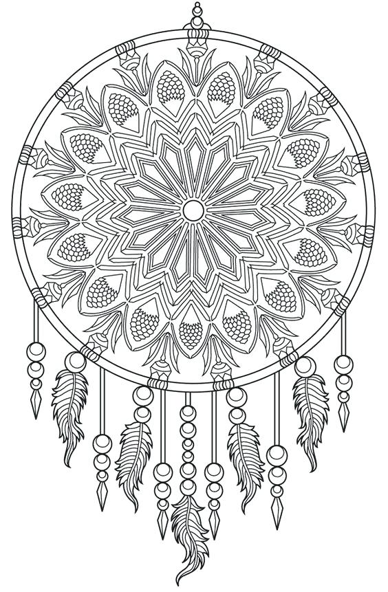 Dream catcher coloring pages