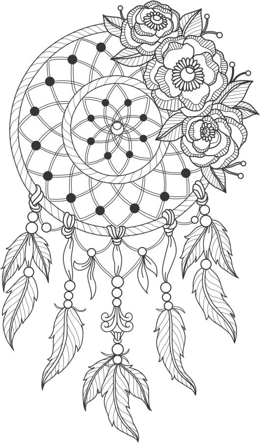 Dream catcher coloring page decal â