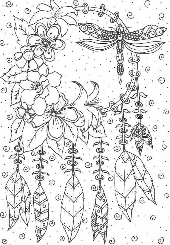 Dream catcher coloring pages pdf download now