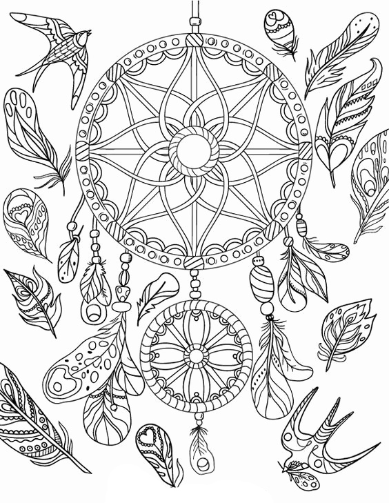 Dream catcher coloring pages