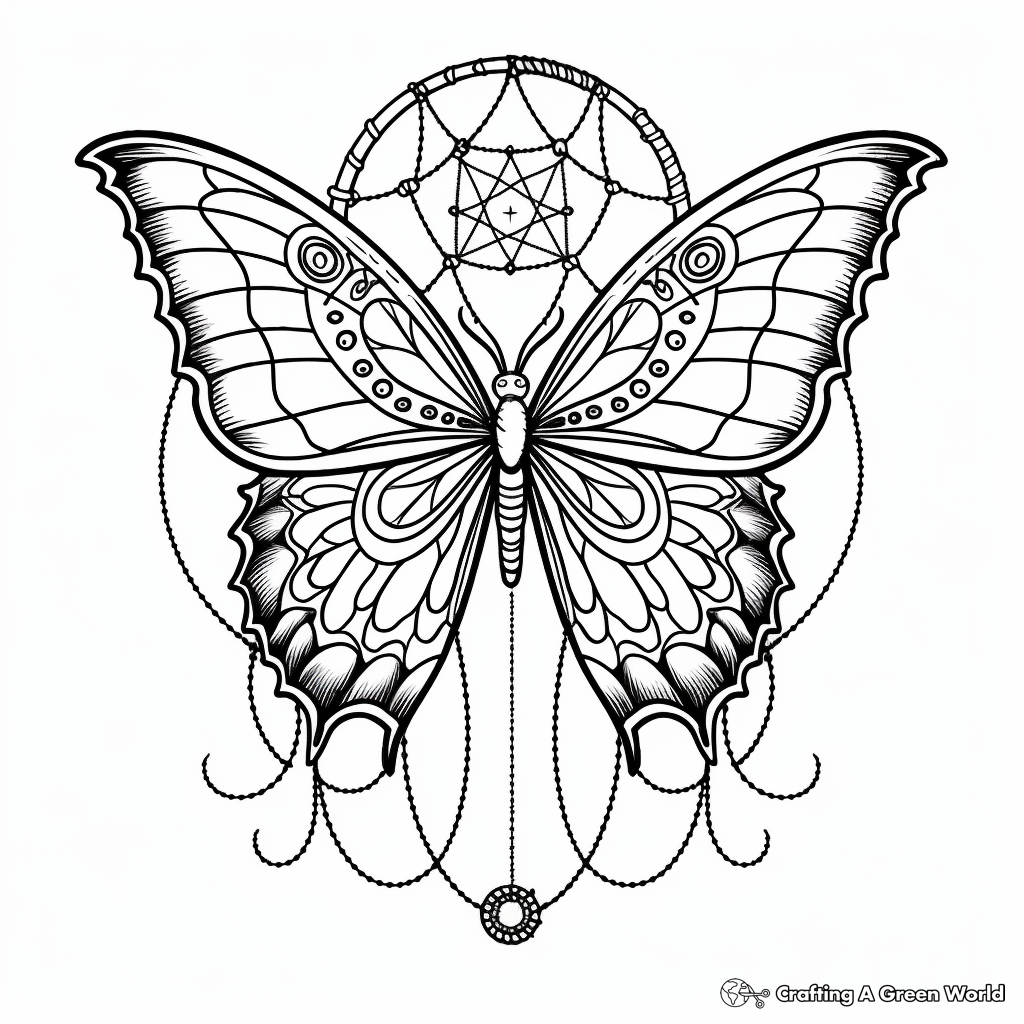 Dream catcher for adults coloring pages