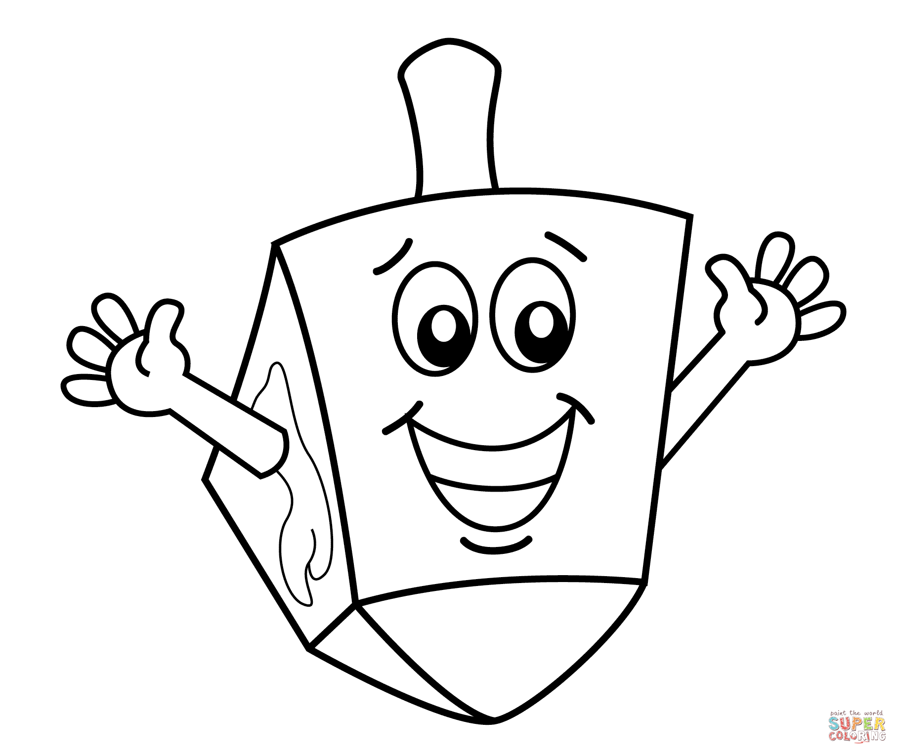 Hanukkah dreidel coloring page free printable coloring pages