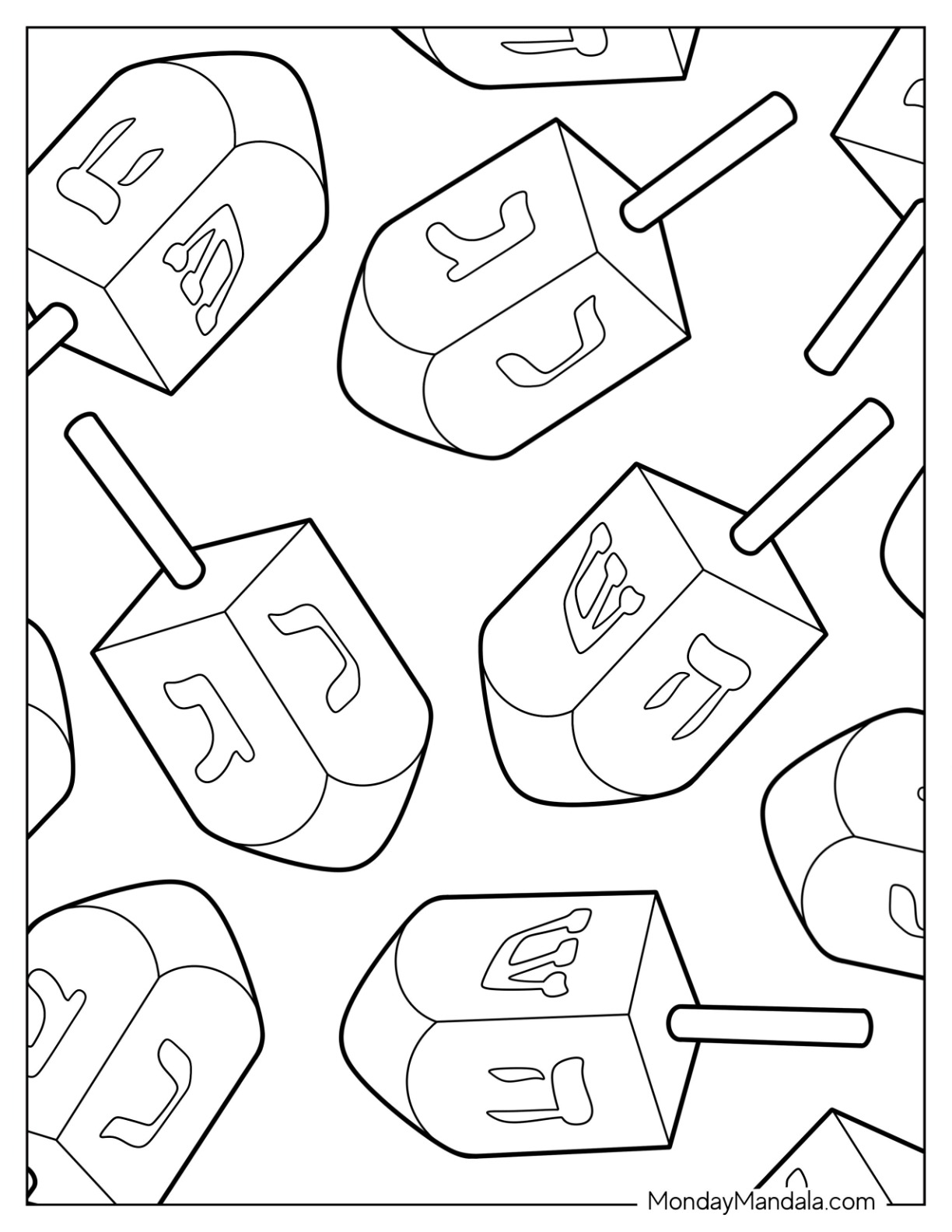 Hanukkah coloring pages free pdf printables