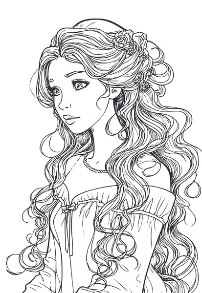 Dress coloring pages royalty