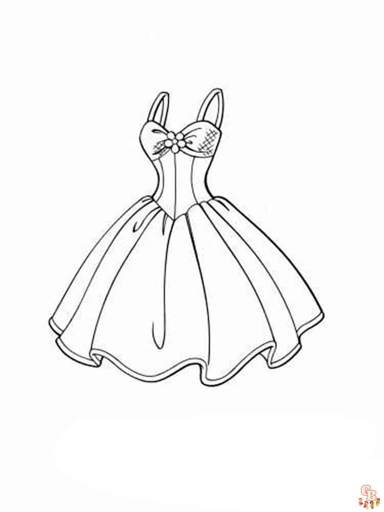 Free dresses coloring pages printable