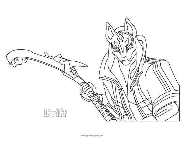 Fortnite drift coloring page coloring pages coloring sheets transformers coloring pages