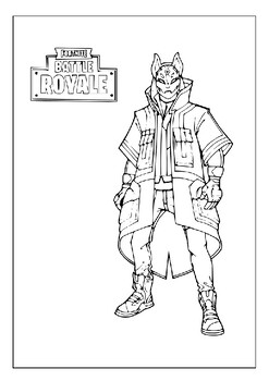 Battle royale in colors fortnite coloring pages extravaganza tpt