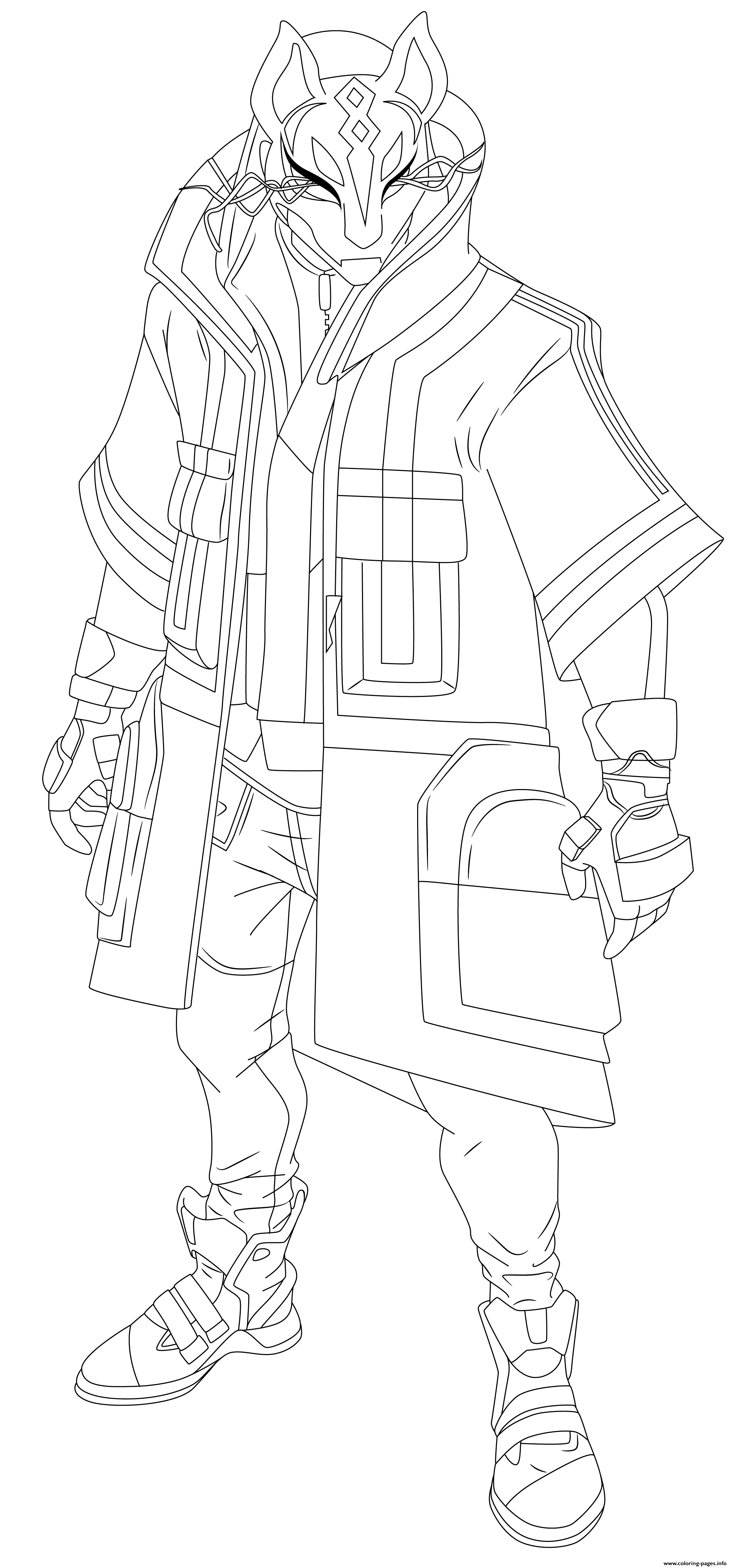 Drift fortnite hd coloring page printable