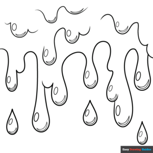 Drips coloring page easy drawing guides