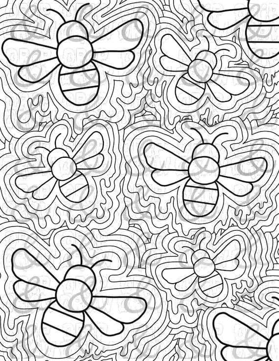 Drip and draw digital coloring book