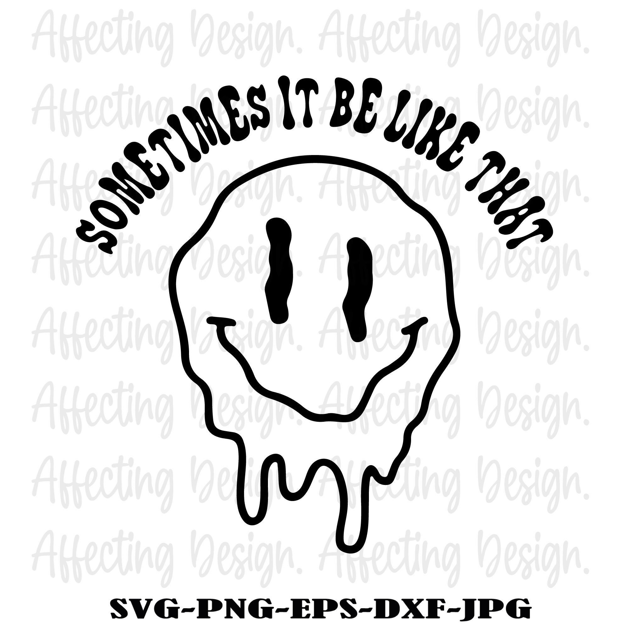 Dripping smiley face svg
